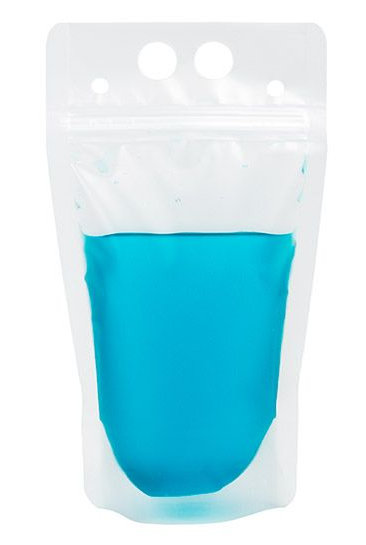 Adult Drink Pouch With Straw, Fun Beverage Pouch, Frozen Drink