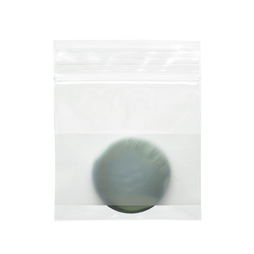 ClearBags White Block Zipper Bag in 2" x 2" size
