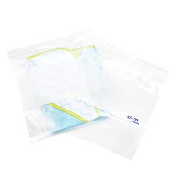 ClearBags White Block Zipper Bag in 13" x 15" size