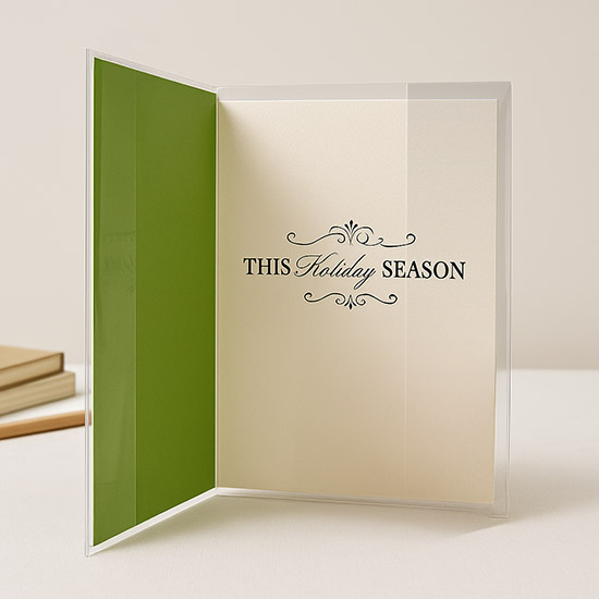 Card Jackets allow cards to be opened and read while keeping cards clean for their final recipient.