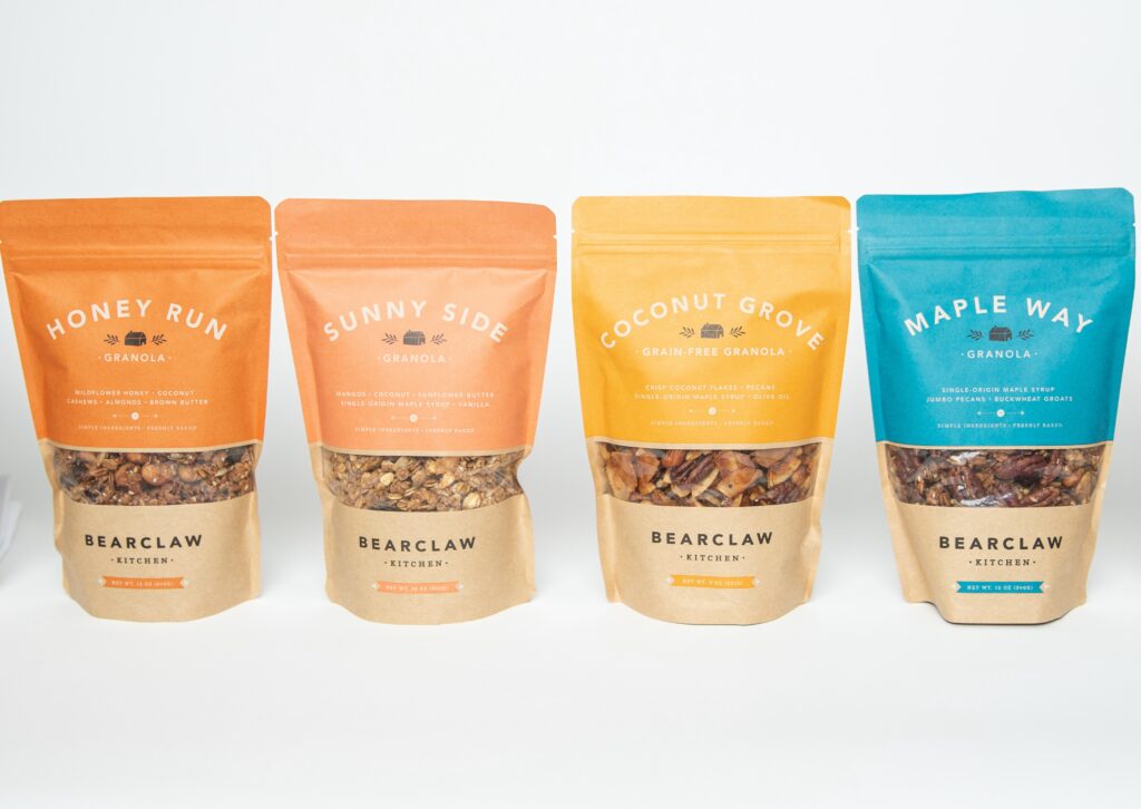 \These custom stand-up pouches were created for Bearclaw Kitchen.