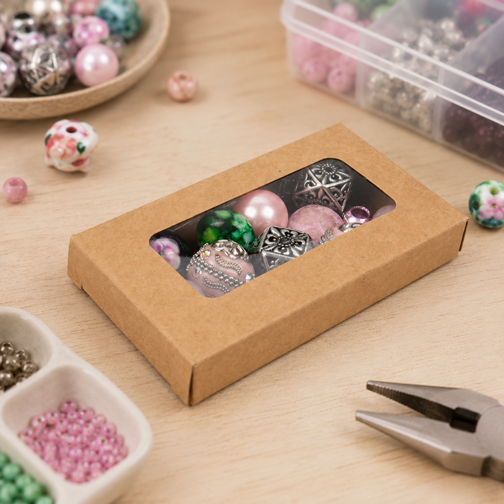ClearBags' has multiple styles of Kraft Boxes available! With options with or without a window and a variety of colors, these are the perfect packaging for a variety of crafts, gift sets, jewelry, and more! WKRG288 pictured above.