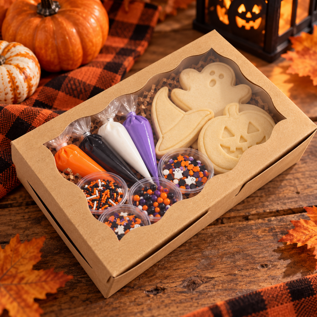 A cute Windowed Box (like WKRG74 shown above) are perfect for a DIY Cookie Decorating Kit or for best displaying intricately decorated cookies.